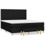 Cama box spring con colchón tela negro 160x200 cm de , Camas y somieres - Ref: Foro24-3137327, Precio: 633,04 €, Descuento: %