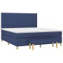 Cama box spring con colchón tela azul 160x200 cm de , Camas y somieres - Ref: Foro24-3137331, Precio: 597,55 €, Descuento: %