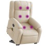 Silla de masaje reclinable de pie de tela color crema en Sillones | Comprar online en Foru.es