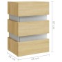 Mesita de noche luz LED madera de ingeniería Sonoma 45x35x67 cm de vidaXL, Mesitas de noche - Ref: Foro24-326843, Precio: 122...