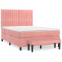 Cama box spring con colchón terciopelo rosa 140x200 cm de , Camas y somieres - Ref: Foro24-3137970, Precio: 542,78 €, Descuen...