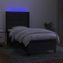 Cama box spring colchón y luces LED tela negro 80x200 cm de , Camas y somieres - Ref: Foro24-3138351, Precio: 331,76 €, Descu...