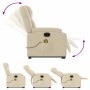 Silla de masaje reclinable de pie de tela color crema en Sillones | Comprar online en Foru.es