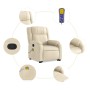 Silla de masaje reclinable de pie de tela color crema en Sillones | Comprar online en Foru.es