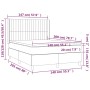 Cama box spring colchón y luces LED tela azul 140x200 cm de , Camas y somieres - Ref: Foro24-3138483, Precio: 508,43 €, Descu...