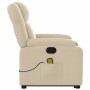 Silla de masaje reclinable de pie de tela color crema en Sillones | Comprar online en Foru.es