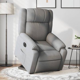 Sillón eléctrico reclinable elevable de tela gris claro en Sillones | Comprar online en Foru.es
