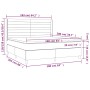 Cama box spring colchón y luces LED tela azul 160x200 cm de , Camas y somieres - Ref: Foro24-3138971, Precio: 568,74 €, Descu...
