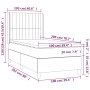 Cama box spring colchón y luces LED tela crema 100x200 cm de , Camas y somieres - Ref: Foro24-3139018, Precio: 363,10 €, Desc...