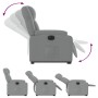 Sillón eléctrico reclinable elevable de tela gris claro en Sillones | Comprar online en Foru.es
