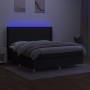 Cama box spring colchón y luces LED tela negro 160x200 cm de , Camas y somieres - Ref: Foro24-3139047, Precio: 613,12 €, Desc...