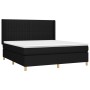 Cama box spring colchón y luces LED tela negro 160x200 cm de , Camas y somieres - Ref: Foro24-3139047, Precio: 613,12 €, Desc...