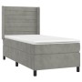 Cama box spring colchón y LED terciopelo gris claro 80x200 cm de , Camas y somieres - Ref: Foro24-3139589, Precio: 327,85 €, ...