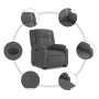Sillón eléctrico reclinable elevable de tela gris oscuro en Sillones | Comprar online en Foru.es