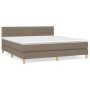 Cama box spring con colchón tela gris taupe 160x200 cm de , Camas y somieres - Ref: Foro24-3140709, Precio: 516,19 €, Descuen...