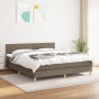 Cama box spring con colchón tela gris taupe 160x200 cm de , Camas y somieres - Ref: Foro24-3140789, Precio: 505,45 €, Descuen...