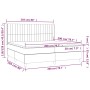Cama box spring colchón y luces LED tela crema 200x200 cm de , Camas y somieres - Ref: Foro24-3138506, Precio: 636,42 €, Desc...