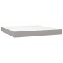Cama box spring colchón y luces LED tela gris claro 160x200 cm de , Camas y somieres - Ref: Foro24-3135045, Precio: 573,73 €,...