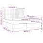 Cama box spring colchón y luces LED tela gris claro 160x200 cm de , Camas y somieres - Ref: Foro24-3135045, Precio: 573,73 €,...