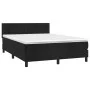 Box spring bed with black velvet mattress 140x190 cm by , Beds and slatted bases - Ref: Foro24-3141421, Price: 402,59 €, Disc...