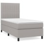 Cama box spring con colchón tela gris claro 80x200 cm de , Camas y somieres - Ref: Foro24-3141889, Precio: 306,08 €, Descuent...