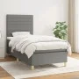 Box spring bed with dark gray fabric mattress 80x200 cm by , Beds and slatted bases - Ref: Foro24-3142370, Price: 337,47 €, D...