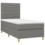 Box spring bed with dark gray fabric mattress 80x200 cm by , Beds and slatted bases - Ref: Foro24-3142370, Price: 337,47 €, D...