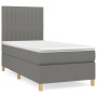 Cama box spring con colchón tela gris oscuro 100x200 cm de , Camas y somieres - Ref: Foro24-3142474, Precio: 351,42 €, Descue...