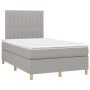 Cama box spring con colchón tela gris claro 120x200 cm de , Camas y somieres - Ref: Foro24-3142481, Precio: 401,60 €, Descuen...