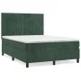 Box spring bed with dark green velvet mattress 140x190 cm by , Beds and slatted bases - Ref: Foro24-3143142, Price: 516,92 €,...
