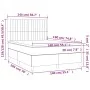 Box spring bed with dark green velvet mattress 140x190 cm by , Beds and slatted bases - Ref: Foro24-3143142, Price: 516,92 €,...