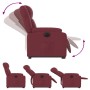 Sillón eléctrico reclinable elevable de tela rojo tinto en Sillones | Comprar online en Foru.es