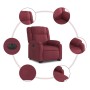 Sillón eléctrico reclinable elevable de tela rojo tinto en Sillones | Comprar online en Foru.es