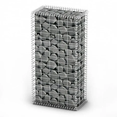 Basket for gabion wall made of galvanized wire 100x50x30 cm by vidaXL, fence panels - Ref: Foro24-141039, Price: 43,54 €, Dis...