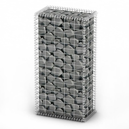 Cesta para muro de gaviones de alambre galvanizado 100x50x30 cm de vidaXL, Paneles de vallas - Ref: Foro24-141039, Precio: 44...
