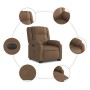 Sillón eléctrico reclinable elevable de tela marrón en Sillones | Comprar online en Foru.es