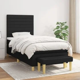 Box spring bed with black fabric mattress 80x200 cm by , Beds and slatted bases - Ref: Foro24-3137191, Price: 320,57 €, Disco...