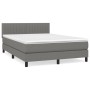 Cama box spring con colchón tela gris oscuro 140x200 cm de , Camas y somieres - Ref: Foro24-3140218, Precio: 443,67 €, Descue...