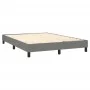 Box spring bed with dark gray fabric mattress 140x200 cm by , Beds and slatted bases - Ref: Foro24-3140218, Price: 431,32 €, ...