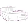 Box spring bed with dark gray fabric mattress 140x200 cm by , Beds and slatted bases - Ref: Foro24-3140218, Price: 431,32 €, ...