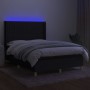 Cama box spring colchón y luces LED tela negro 140x200 cm de , Camas y somieres - Ref: Foro24-3139039, Precio: 518,09 €, Desc...