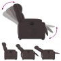 Sillón eléctrico reclinable elevable de tela marrón oscuro en Sillones | Comprar online en Foru.es