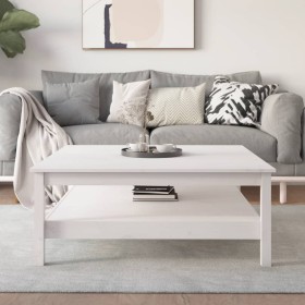 Mesa de centro de madera maciza de pino blanco 100x100x40 cm de , Mesas de centro - Ref: Foro24-814295, Precio: 175,16 €, Des...