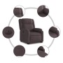 Sillón eléctrico reclinable elevable de tela marrón oscuro en Sillones | Comprar online en Foru.es