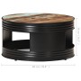 Mesa de centro madera maciza reciclada negra 68x68x36 cm de , Mesas de centro - Ref: Foro24-321934, Precio: 187,07 €, Descuen...