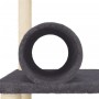 Rascador para gatos con postes de sisal gris oscuro 136 cm en Mobiliario para gatos | Comprar online en Foru.es
