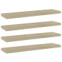 Estante estantería 4 uds contrachapada roble Sonoma 40x10x1,5cm de , Estanterías - Ref: Foro24-805128, Precio: 13,08 €, Descu...