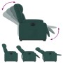 Sillón eléctrico reclinable elevable de tela verde oscuro en Sillones | Comprar online en Foru.es