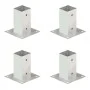 Anchors for posts 4 units galvanized metal 71 mm by , fence posts - Ref: Foro24-145447, Price: 30,63 €, Discount: %