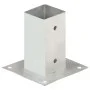 Anchors for posts 4 units galvanized metal 71 mm by , fence posts - Ref: Foro24-145447, Price: 30,63 €, Discount: %